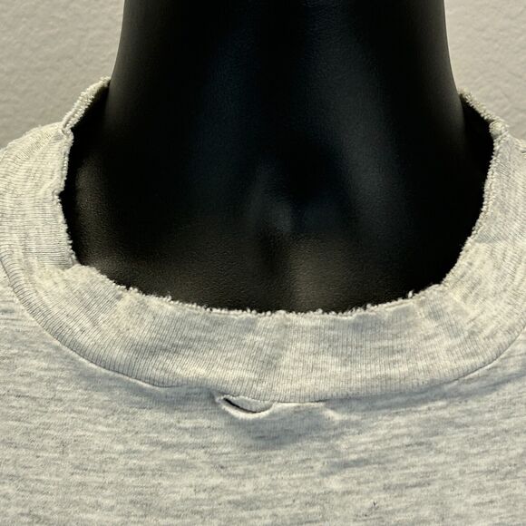 Vintage 90s Distressed Jimmy Buffett T Shirt Drunk Parrot Head Gray Mens L Large - Picture 6 of 14